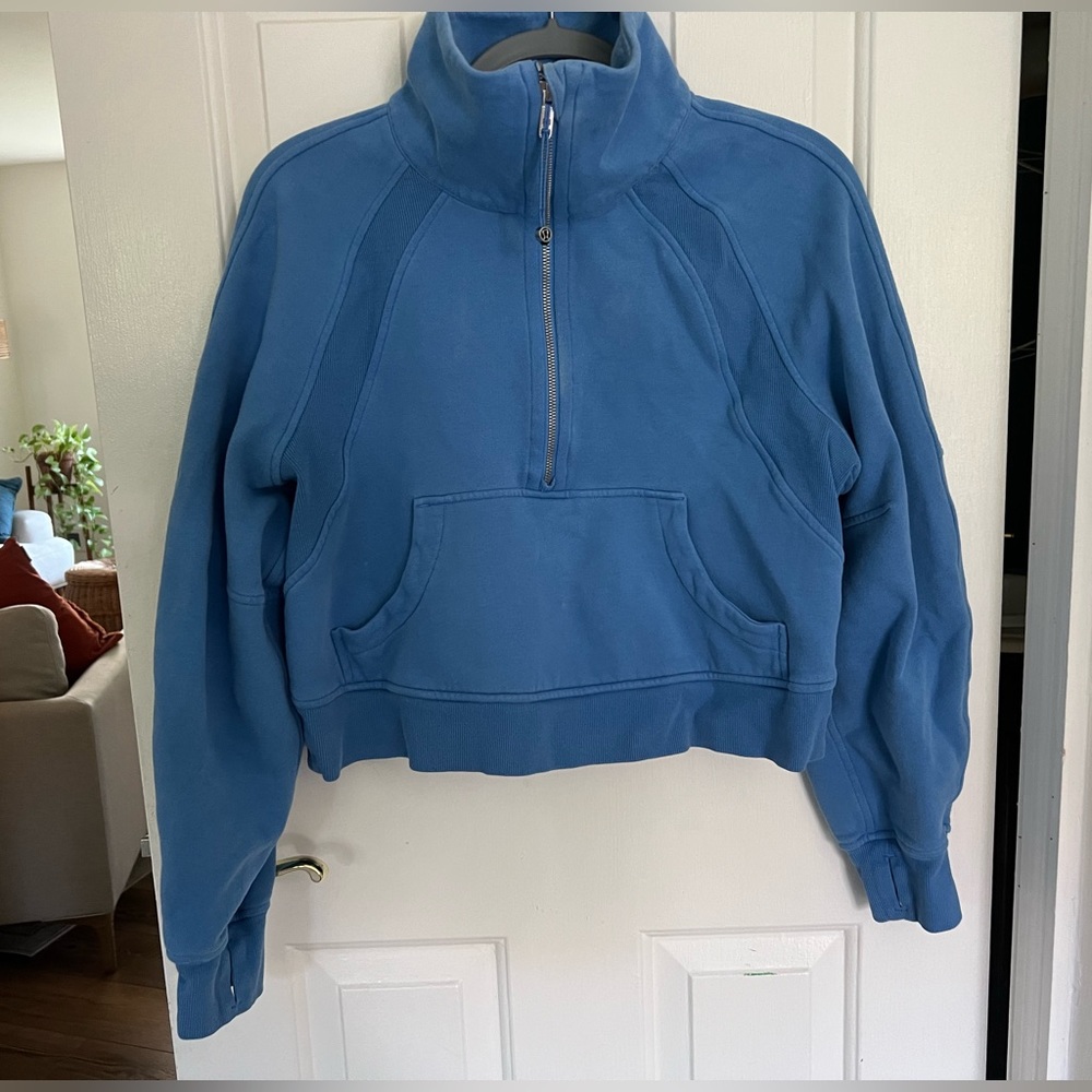 Lululemon oversized half zip blue Nile